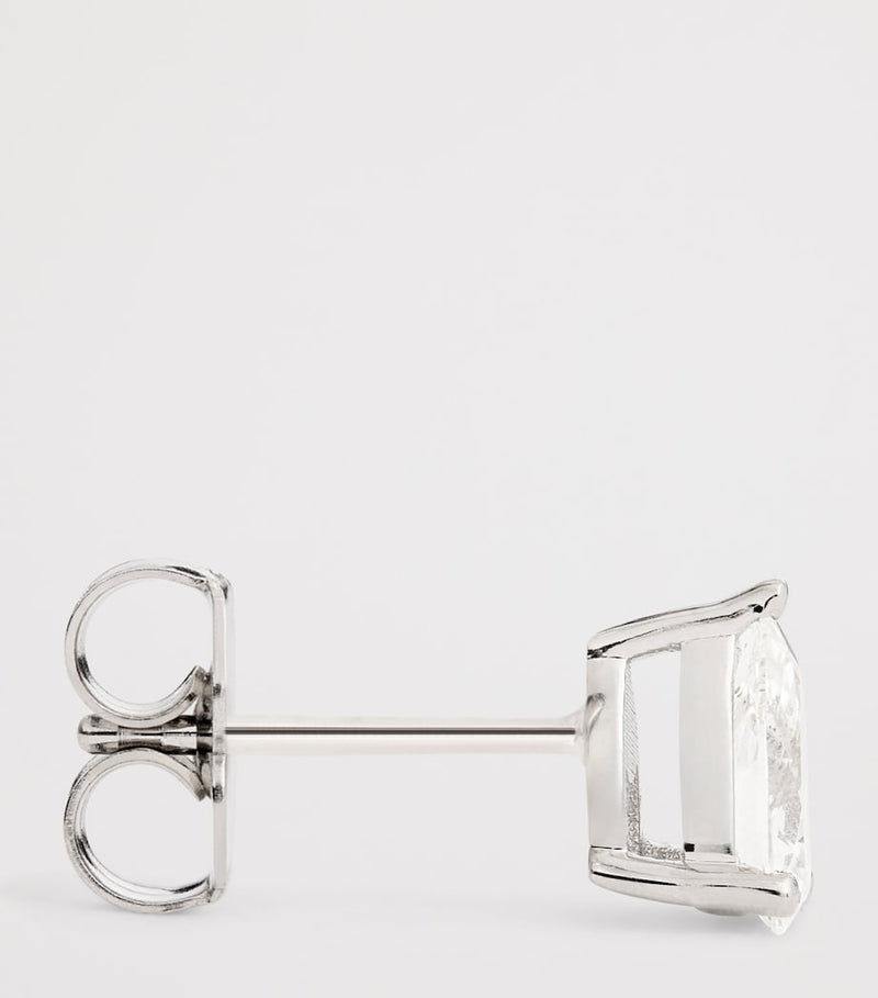 Harrods pear cut diamond stud earrings 0.50ct, UK version