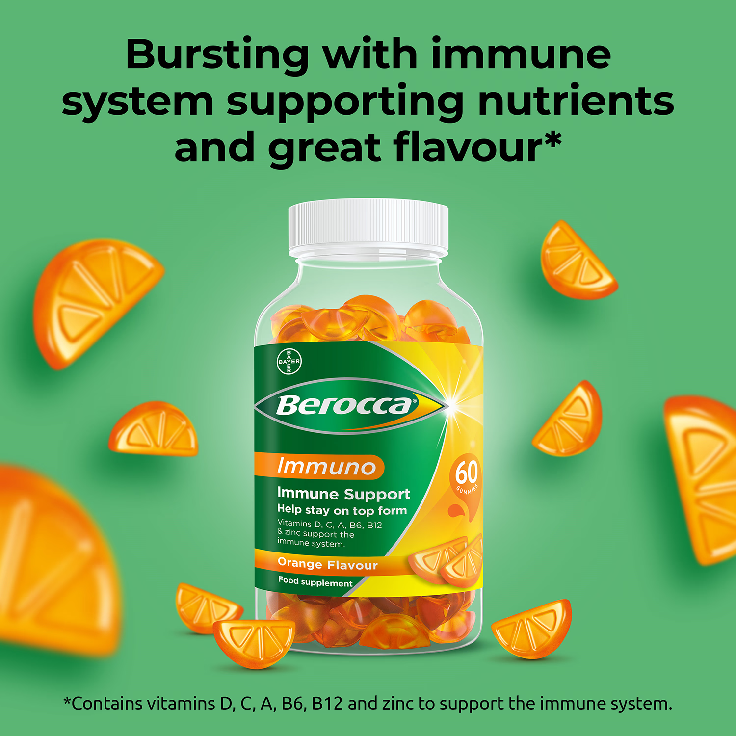 Berocca Immuno orange gummies 60 - British product