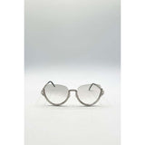 SVNX silver grey sunglasses with UV400 protection, UK version