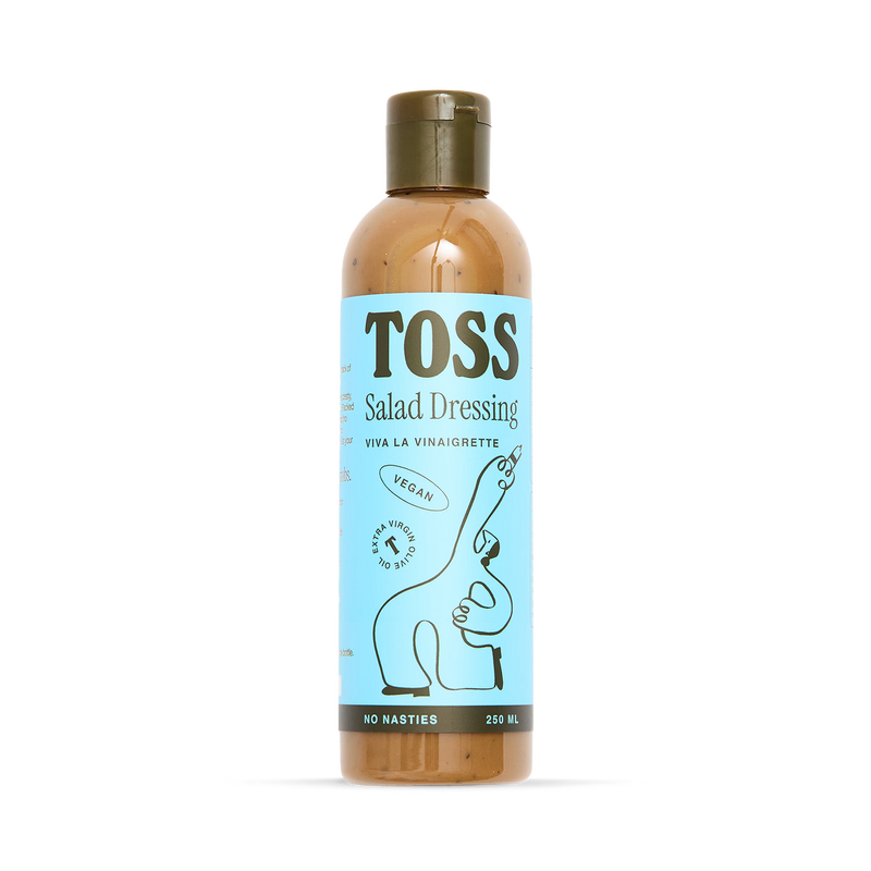 TOSS Vinaigrette salad dressing, imported from the UK