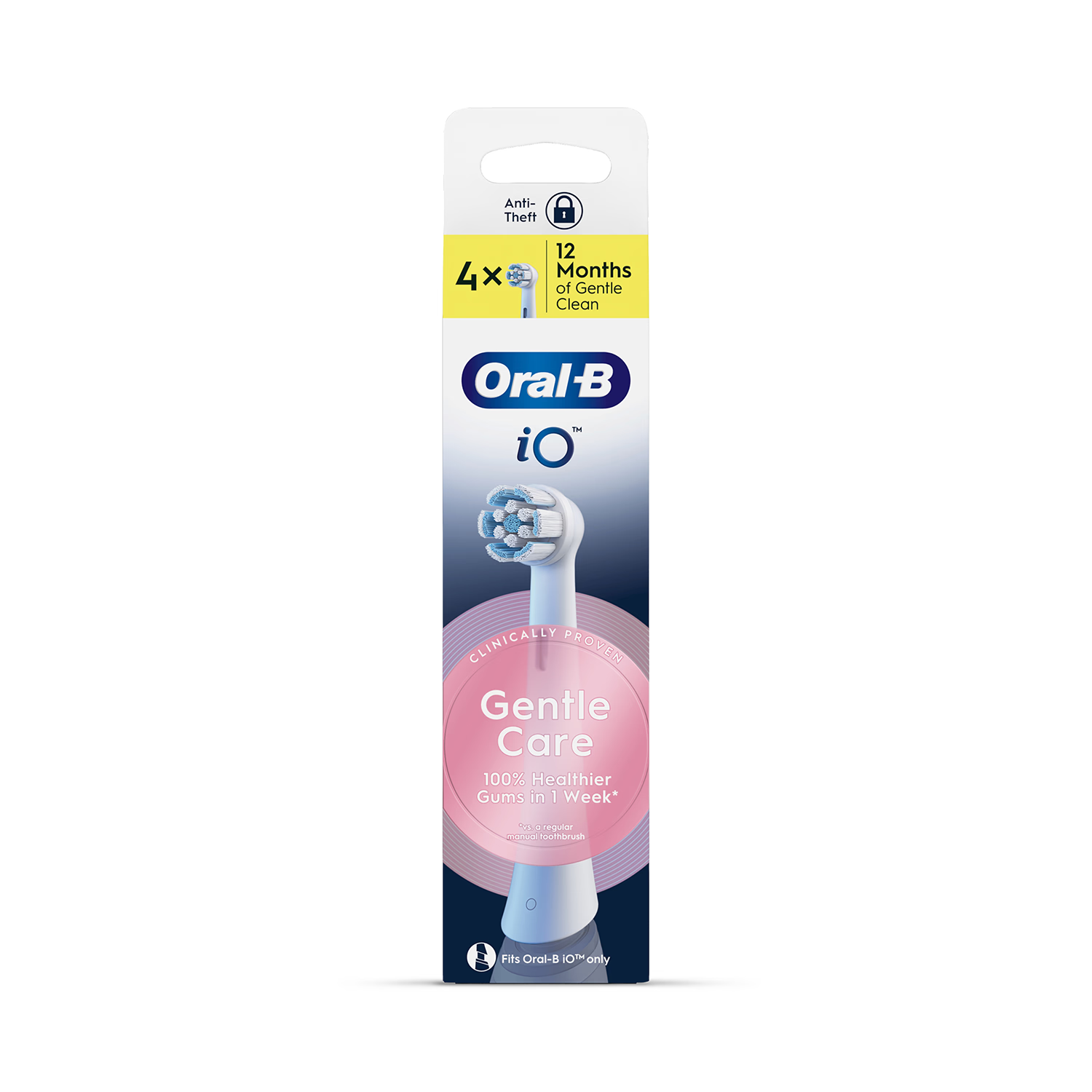 Oral-B Gentle Care replacement brush heads for sensitive gums 4 pack (British brand)