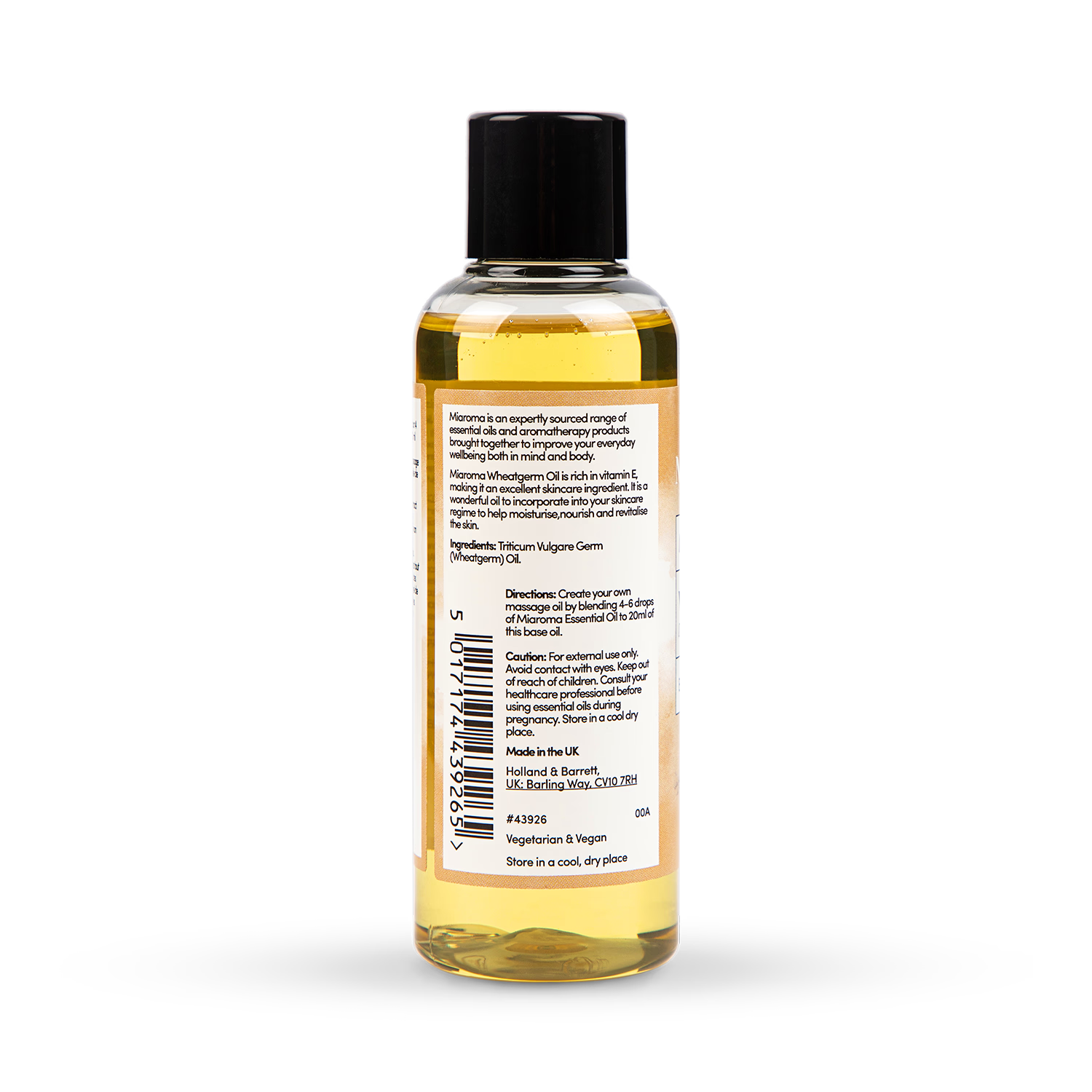 Miaroma Wheatgerm Base Oil 100ml, imported from the UK