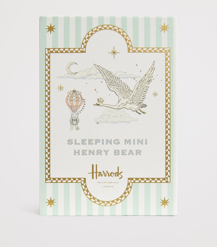 Harrods Mini Sleeping Henry Bear plush toy 10.5cm, UK version