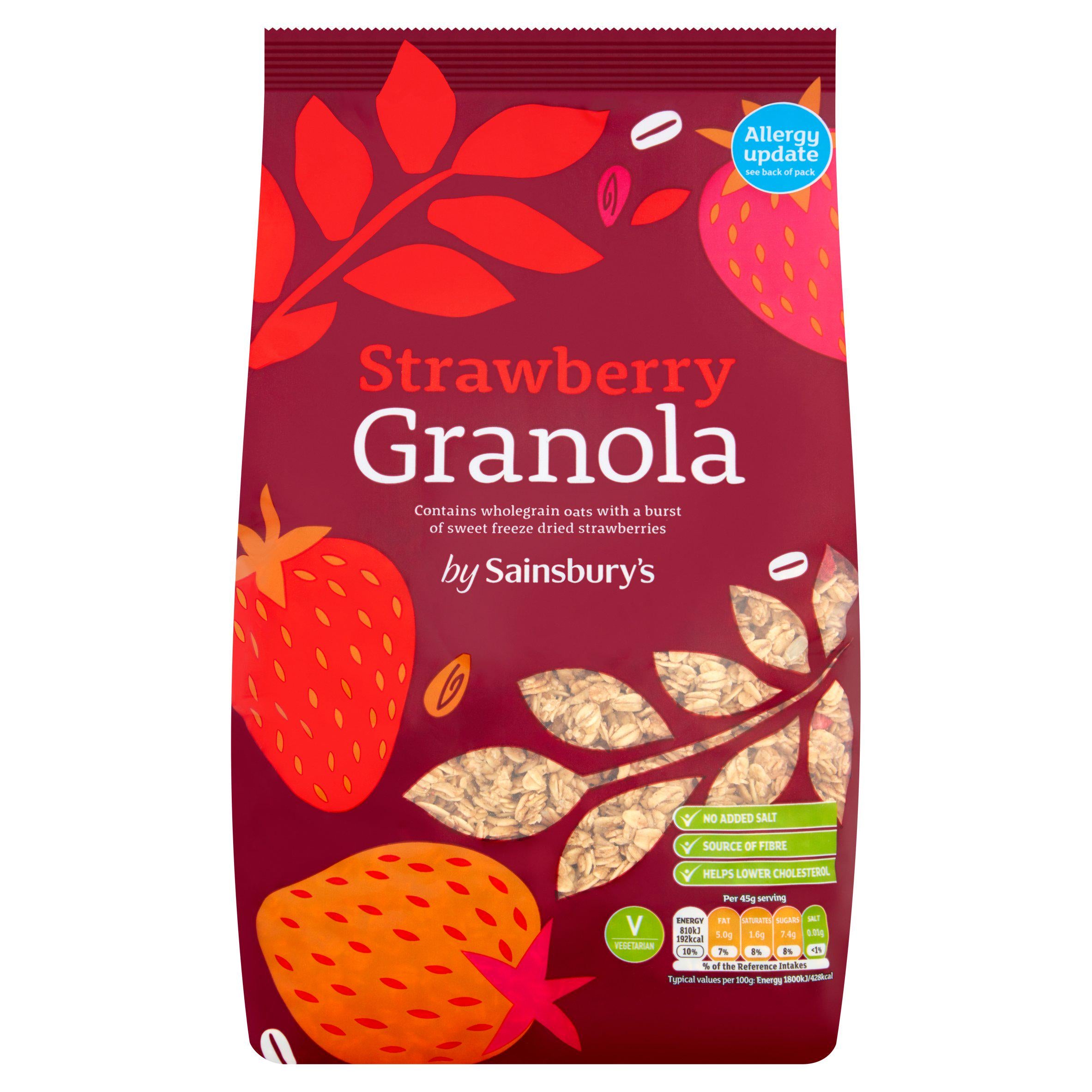 Sainsbury's Granola, Strawberry 1kg cereals Sainsburys   