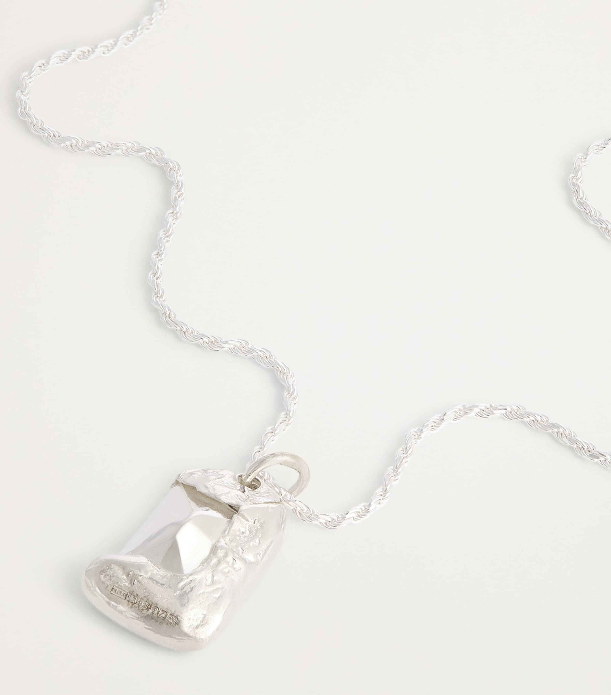 Bleue Burnham sterling silver rose pendant necklace - British product