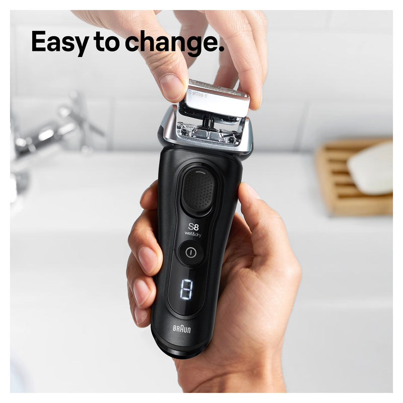 Braun Series 8 shaver head replacement silver, UK version