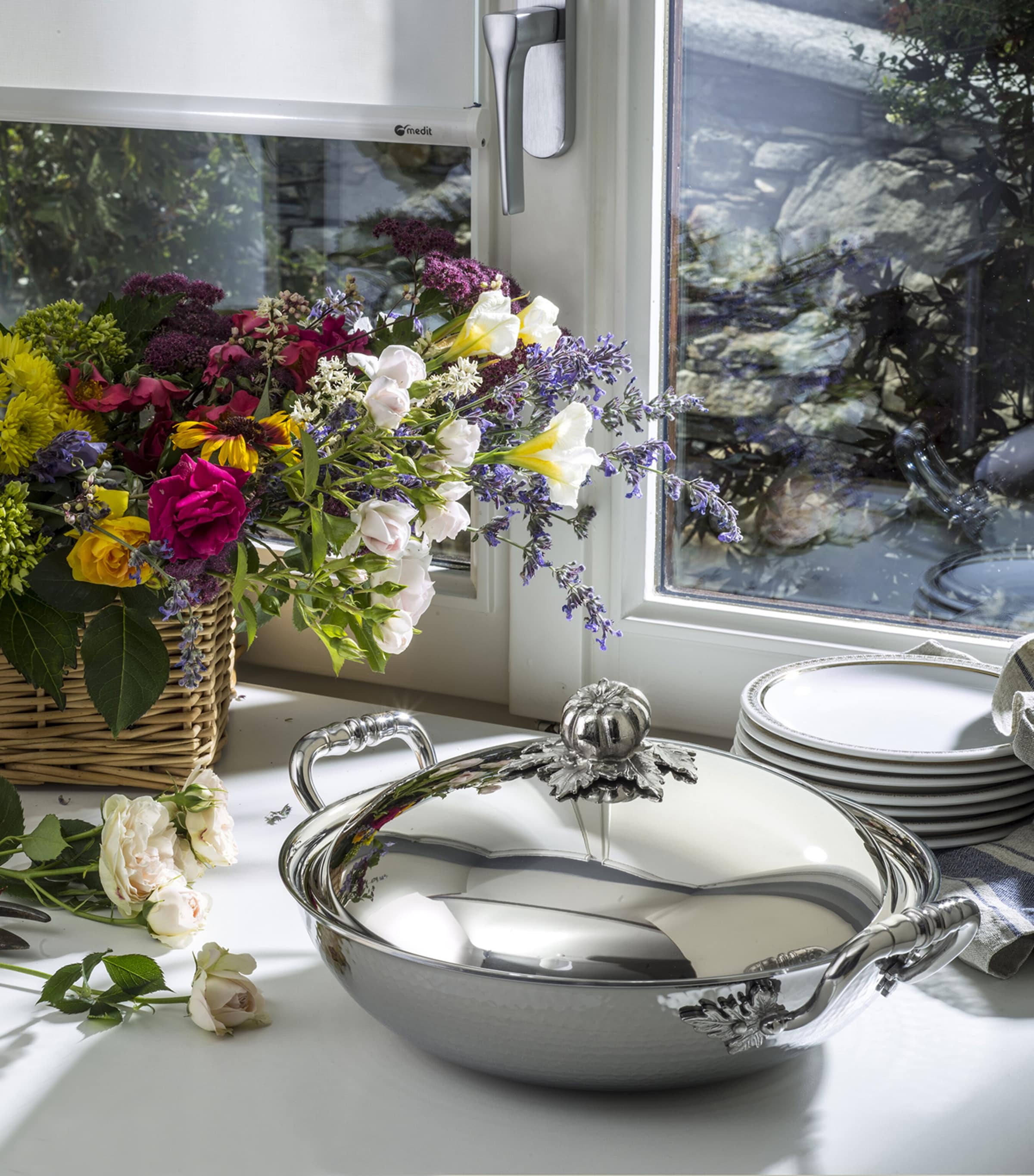Ruffoni Opus Prima covered bowl pan 30cm, imported from the UK