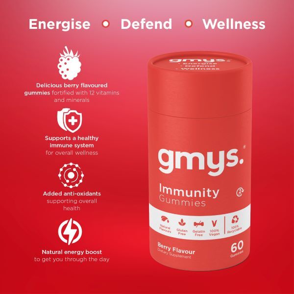 gmys. Immunity Gummies Berry Flavour, 60 GOODS Superdrug   