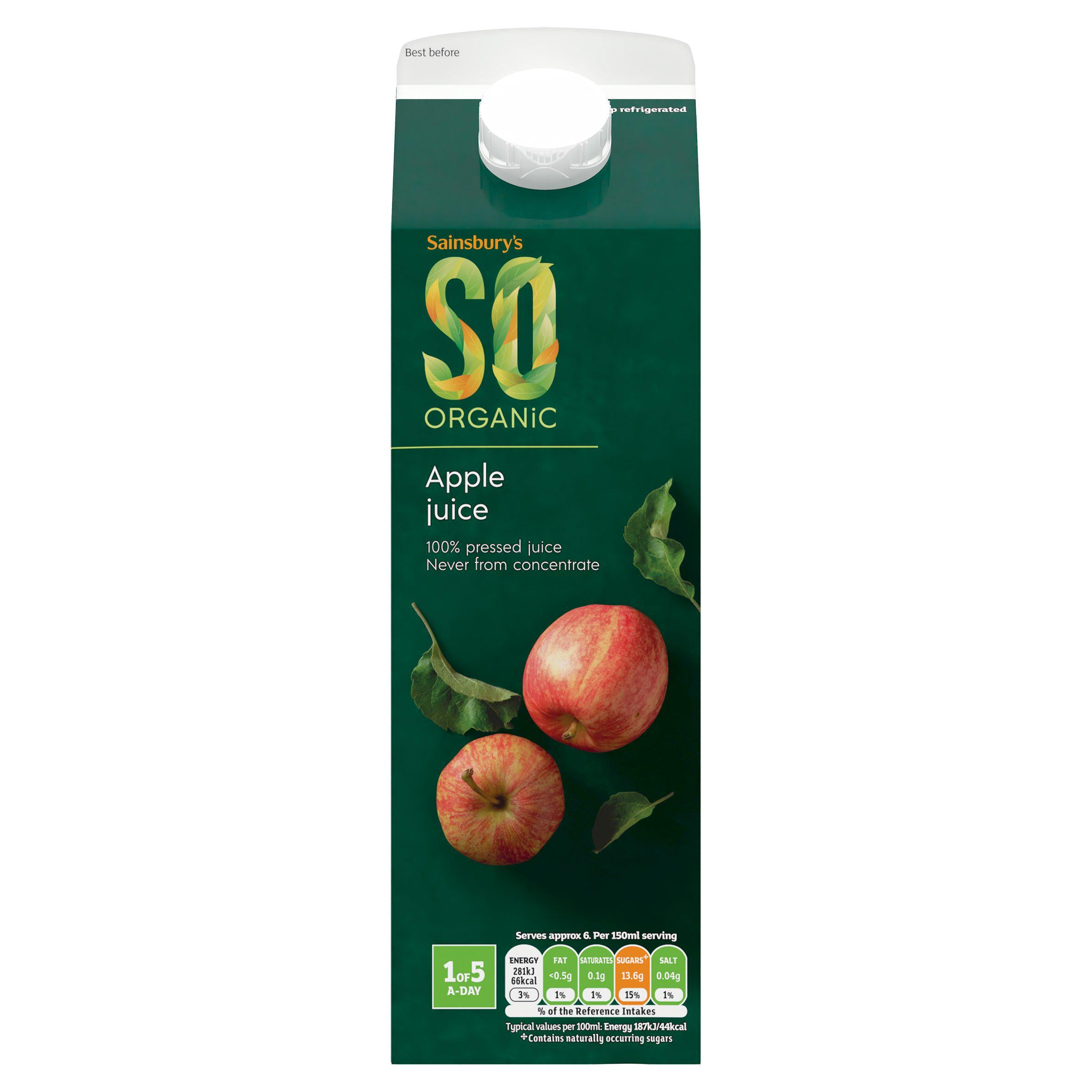 Sainsbury's Apple Juice, SO Organic 1L GOODS Sainsburys   