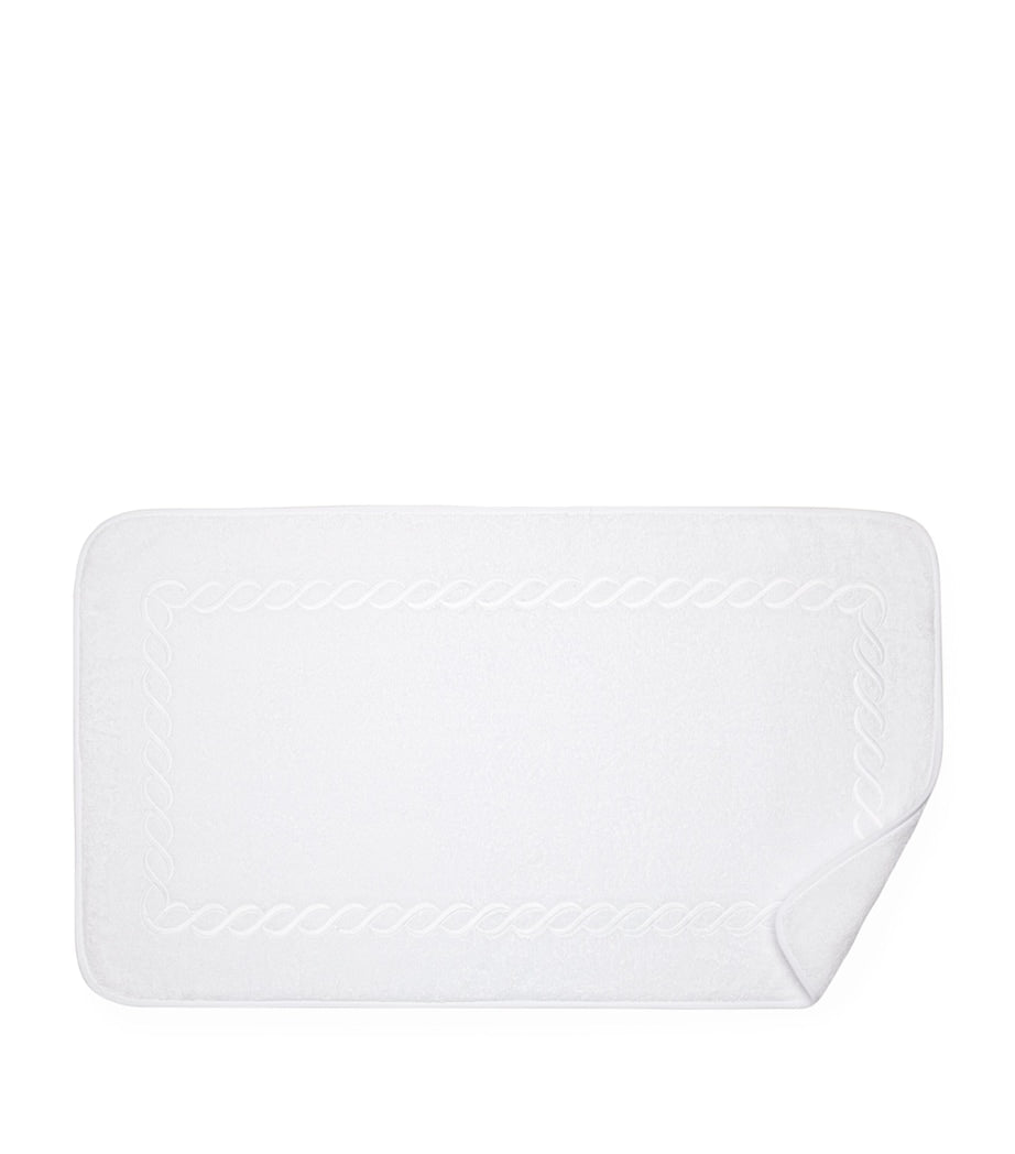 Pratesi Cotton Treccia bath mat 50cm x 90cm, imported from the UK