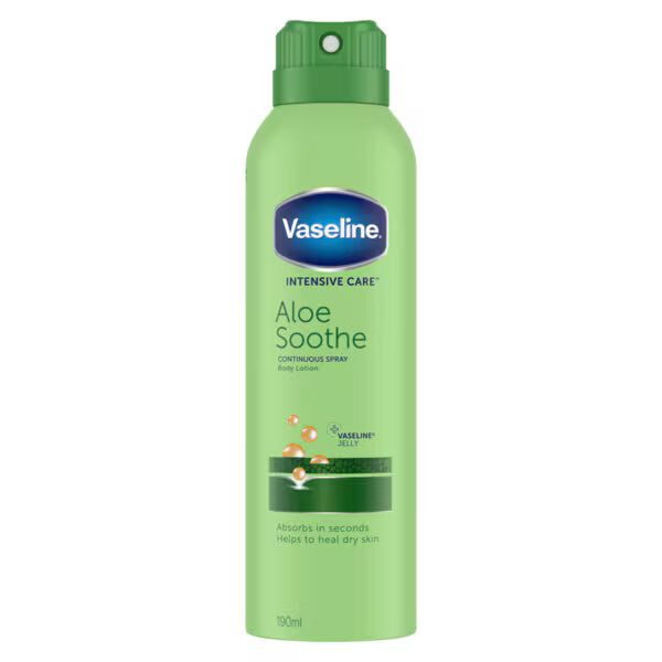 Vaseline Intensive Care Aloe Soothe spray moisturiser 190ml (British brand)
