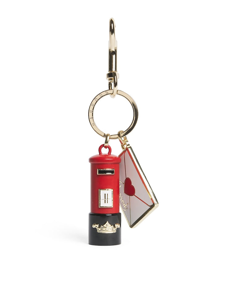 Harrods metal post box and letter keyring, imported from the UK