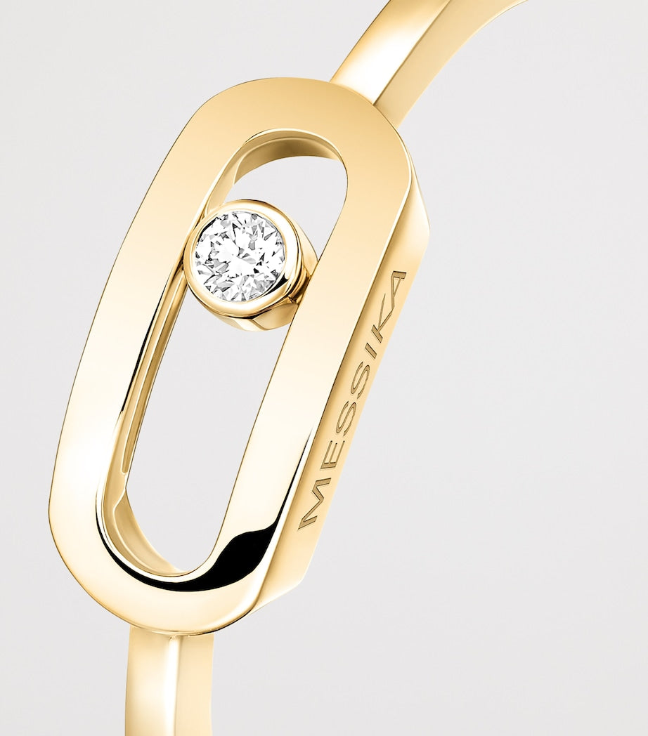 Messika Move Uno yellow gold diamond ring, imported from the UK