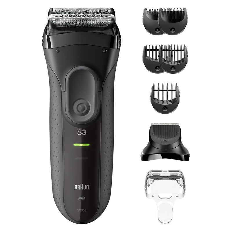 Braun Series 3+ grey electric shaver with trimmer imported from the UK