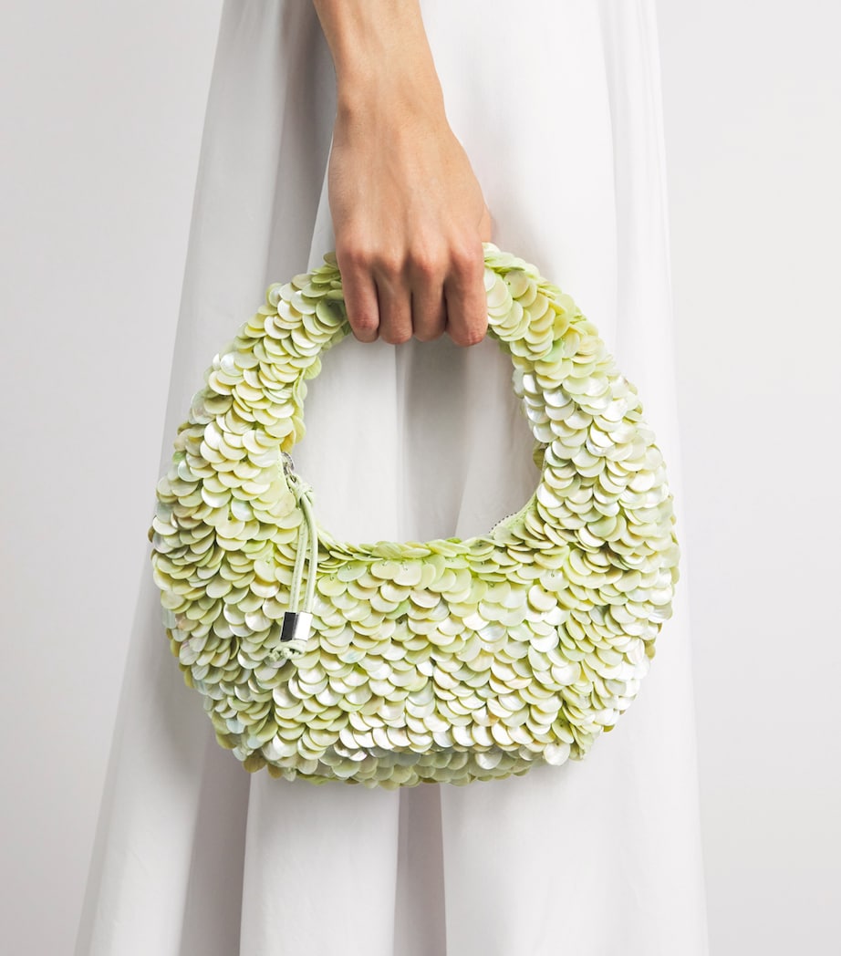 حقيبة STAUD embellished reef بصدف لؤلؤي (ماركة بريطانية)