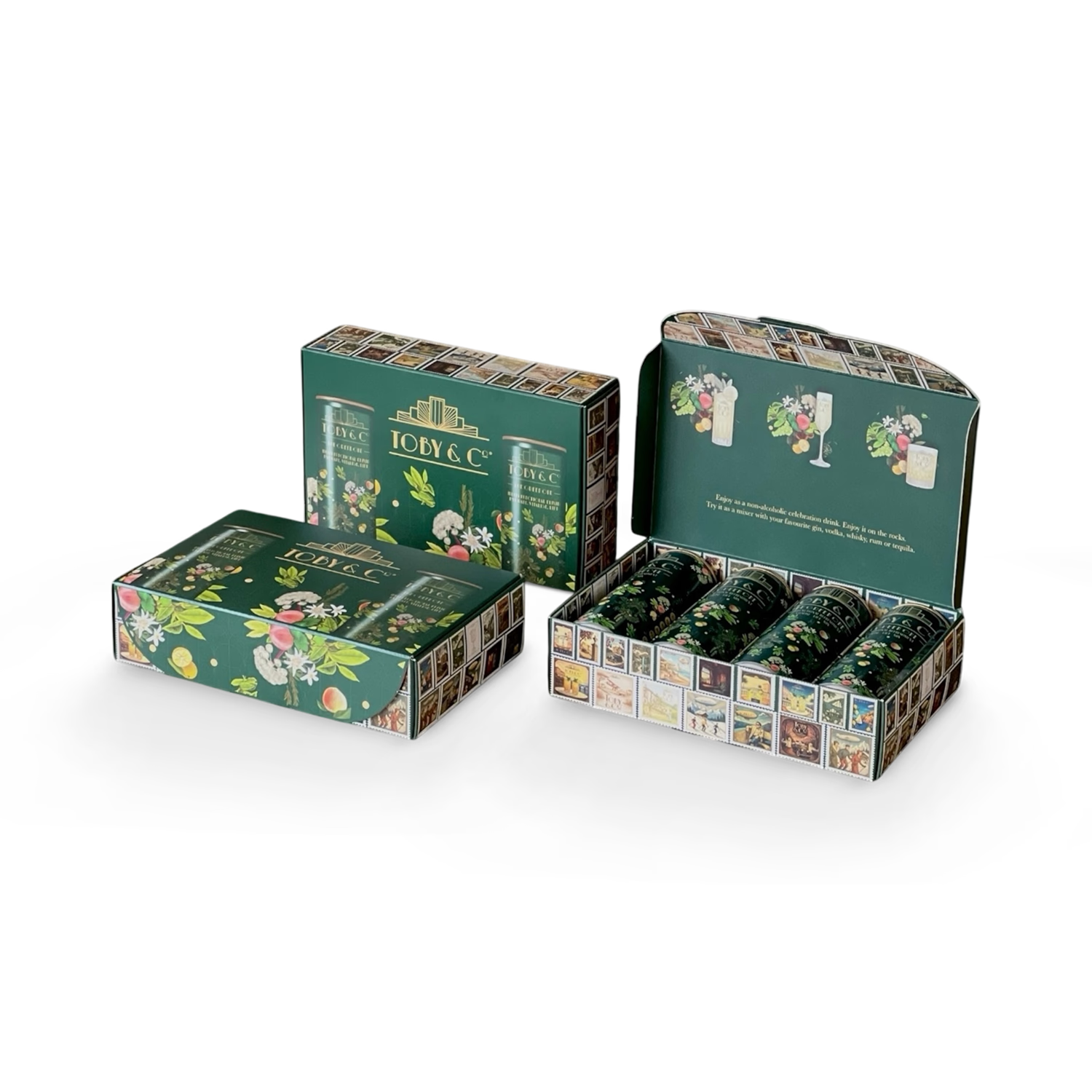 Toby & Co The Green One gift box 4x250ml, UK version