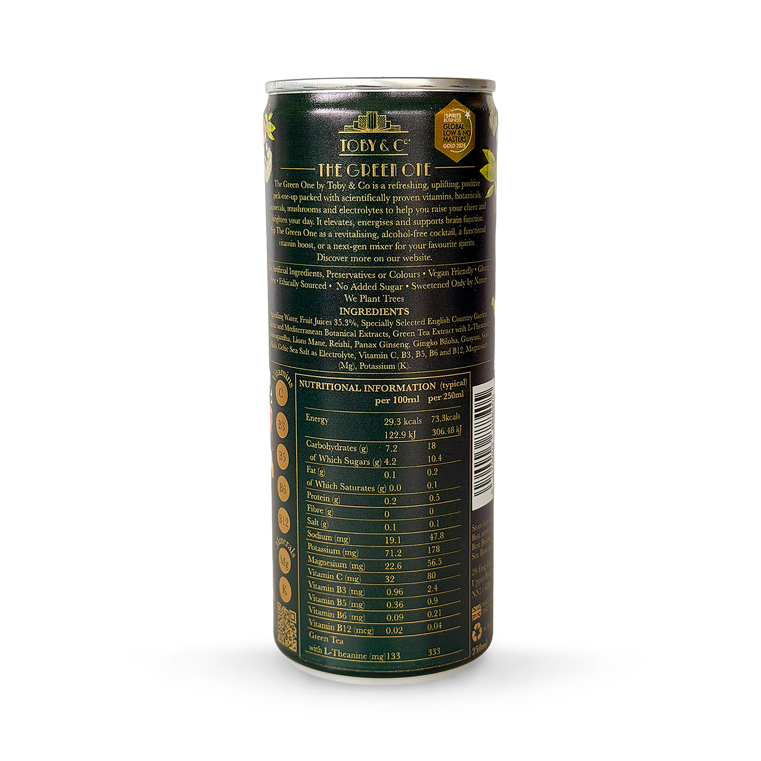 Toby & Co The Green One gift box 4x250ml, UK version
