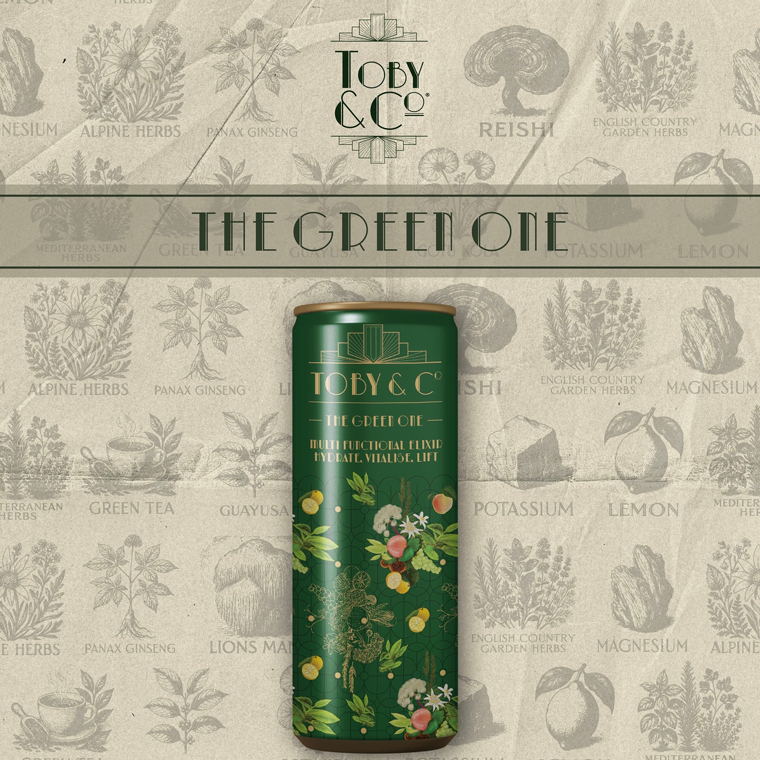 Toby & Co The Green One gift box 4x250ml, UK version