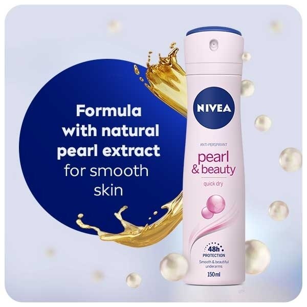 NIVEA Anti-Perspirant Deodorant Spray Pearl & Beauty 150ml GOODS Superdrug   