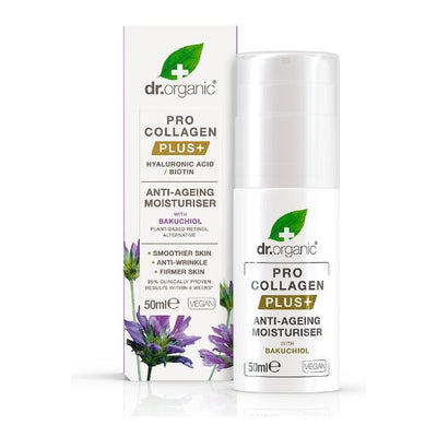 Superdrug Dr Organic Pro Collagen Plus Bakuchiol Daily Moisturiser 50ml- Buy online at McGrocer