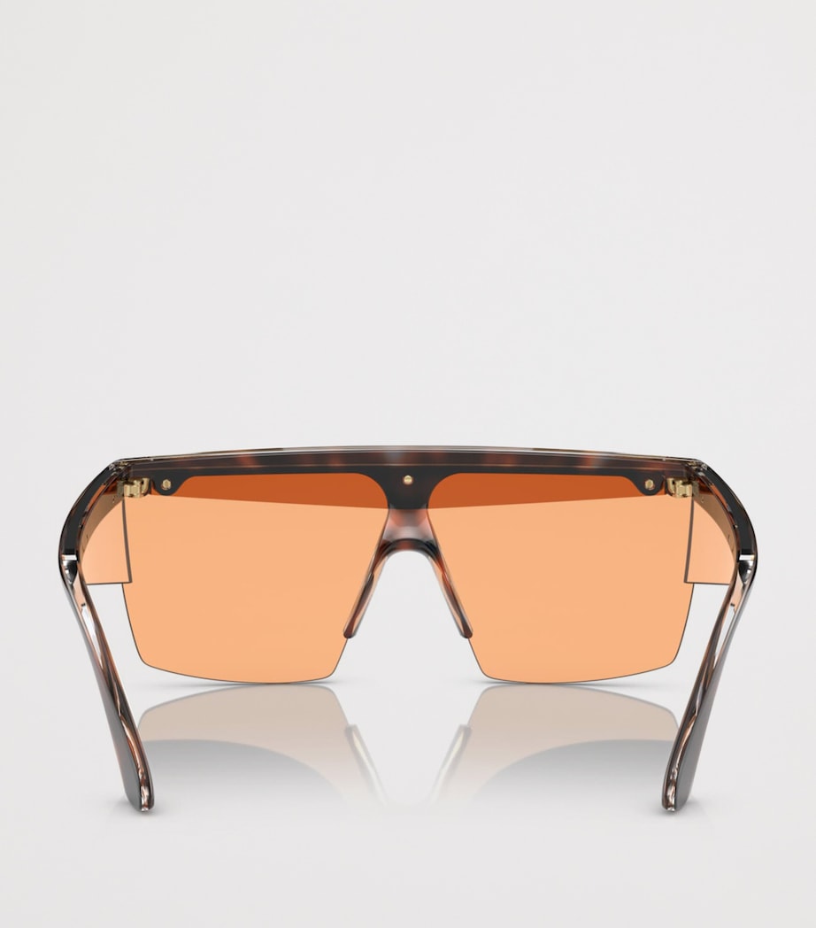 Versace square sunglasses tortoiseshell acetate frames, imported from the UK