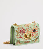 Valentino Garavani Vain shoulder bag 16x24cm floral embroidery (British brand)