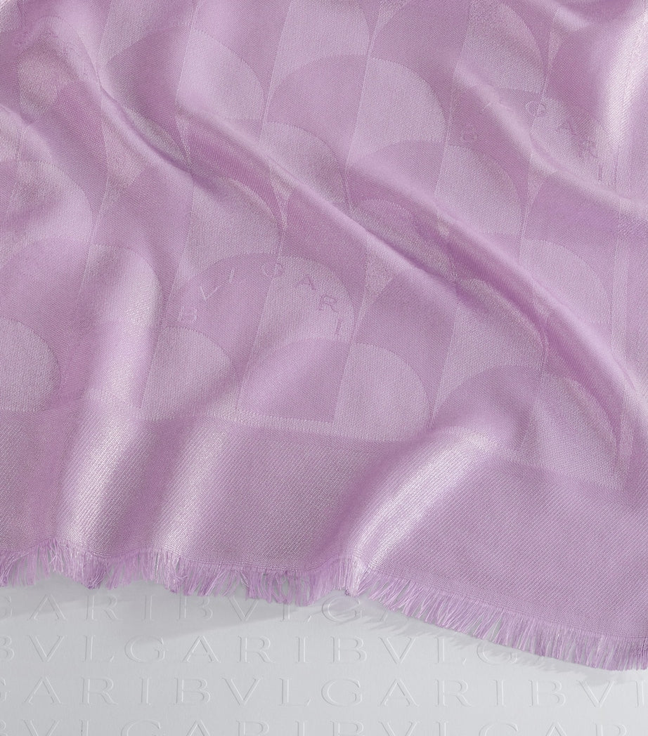Bvlgari Calla jacquard silk wool maxi scarf (British brand)