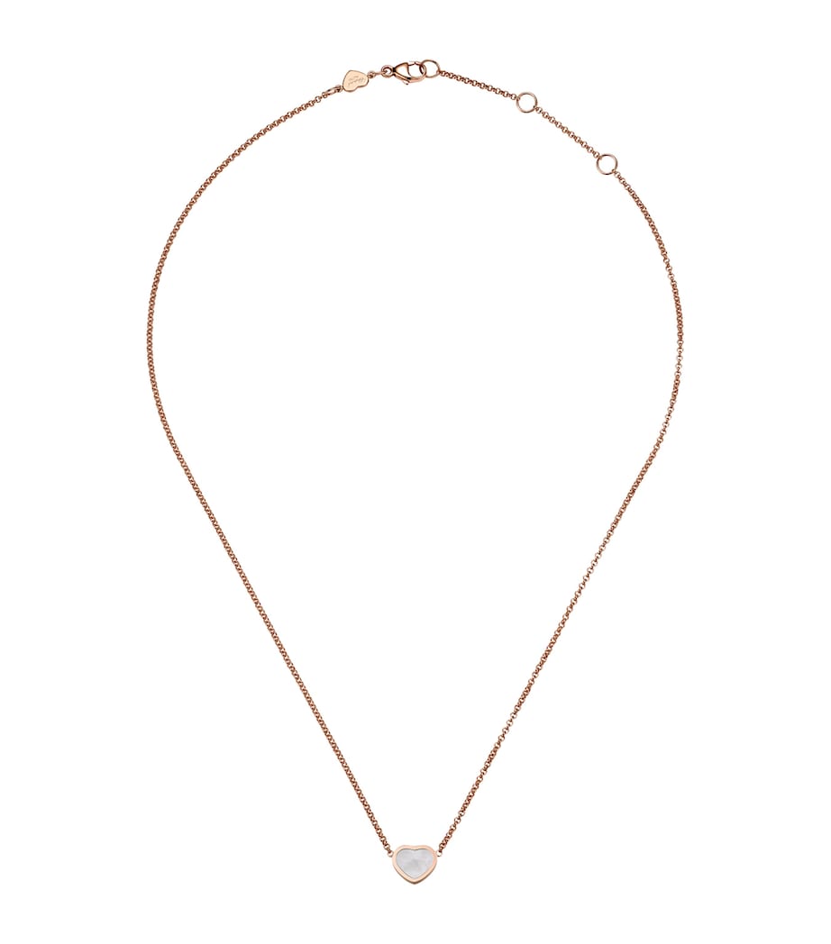 Chopard Happy Hearts pendant necklace 18kt rose gold mother-of-pearl, imported from the UK