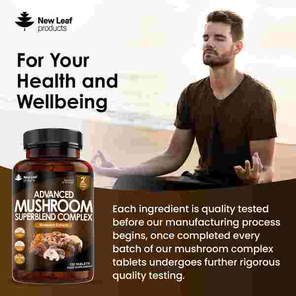 New Leaf Mushroom Complex 1800mg - 120 High Strength Tablets