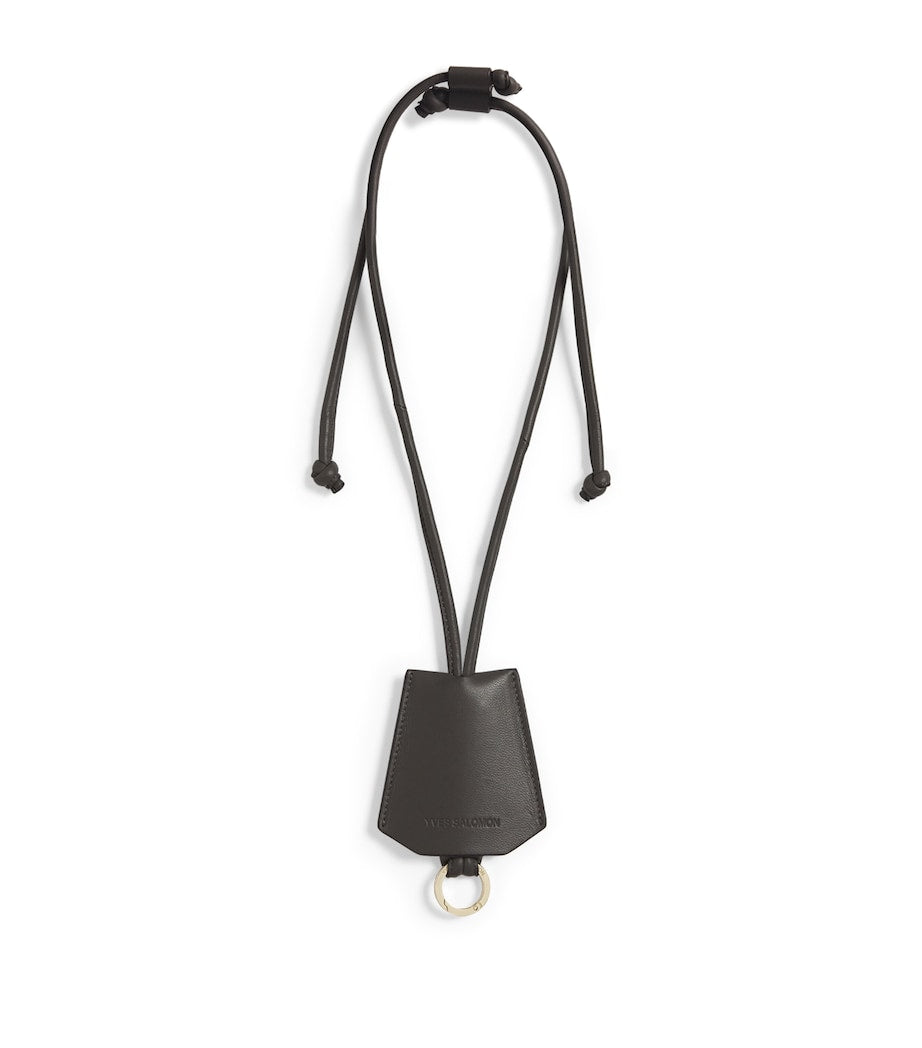 Lambskin Keyring with Extra-Long Strap and Drawstring Fastening