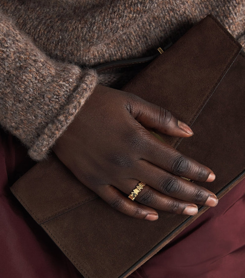 Suzanne Kalan Golden Midi Stacker Ring 5mm width, UK version