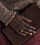 Suzanne Kalan Golden Midi Stacker Ring 5mm width, UK version