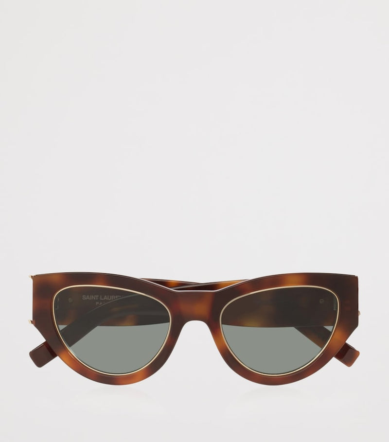 Saint Laurent cat eye sunglasses Havana tortoiseshell acetate (British brand)