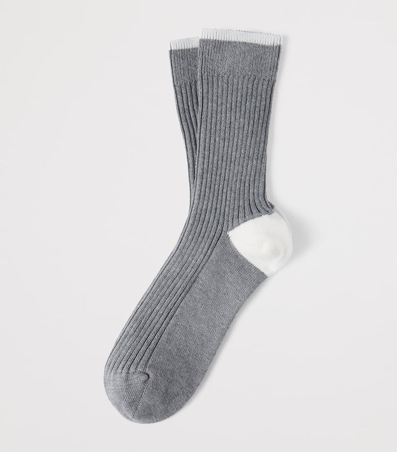 Brunello Cucinelli cotton ribbed socks, imported from the UK