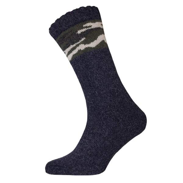 Mens Camo Heavy Gauge Boot Socks (UK 6-11) GOODS Superdrug Navy  