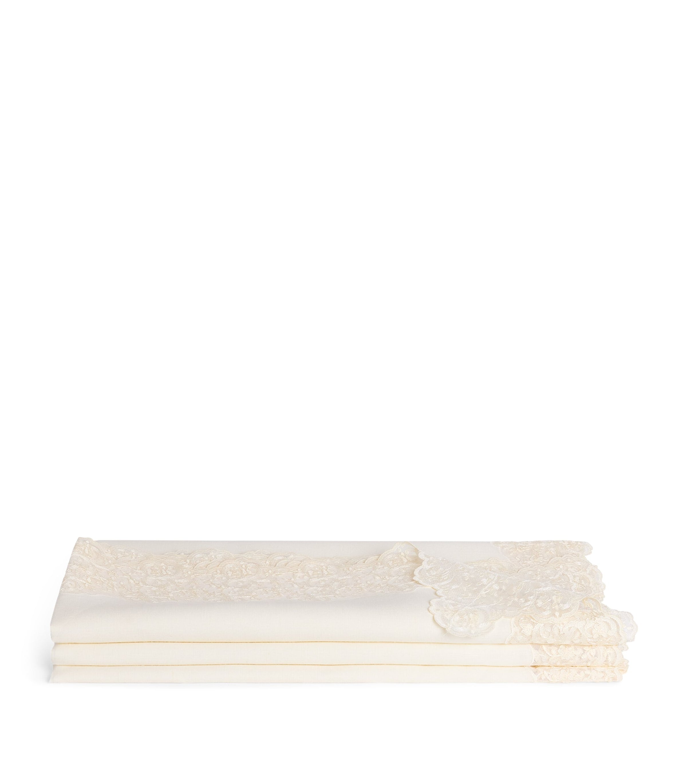 Dea Linen Lace-Trim Elite Tablecloth 170cm x 270cm - British product