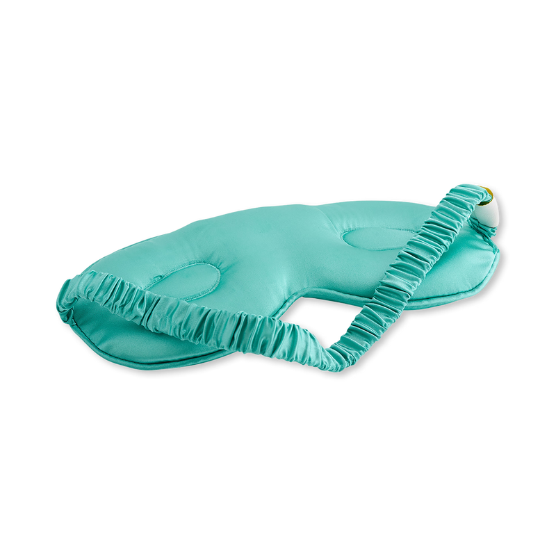 Smug Cloud padded satin sleep mask aqua (British brand)