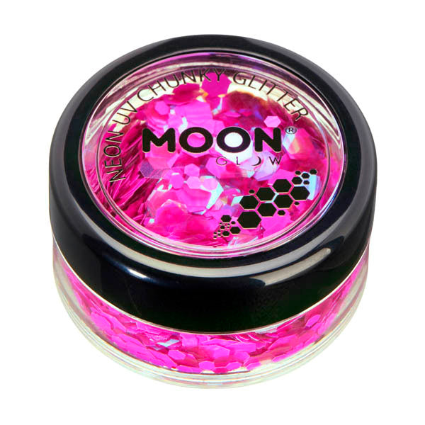 Moon Glow Neon Glitter Magenta, imported from the UK