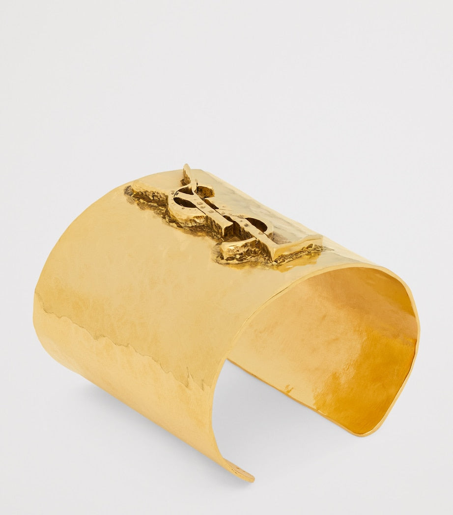 Saint Laurent Cassandre Cuff Bracelet gold-tone metal (British brand)