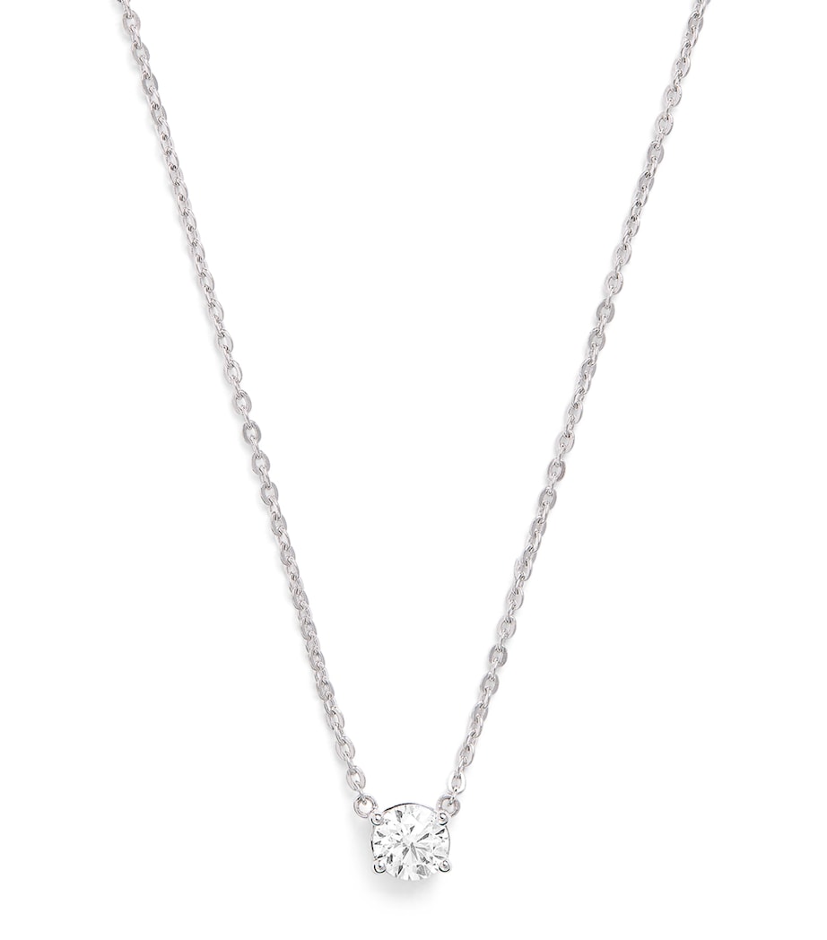 Harrods white gold diamond pendant necklace 0.50ct (British brand)