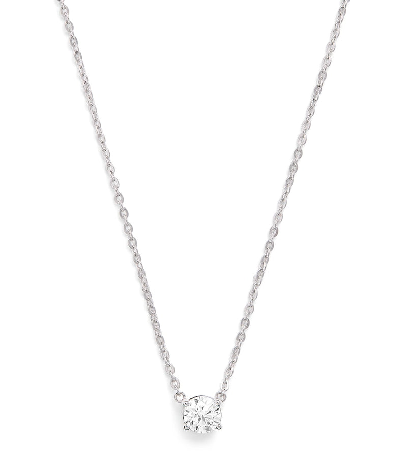 Harrods white gold diamond pendant necklace 0.50ct (British brand)
