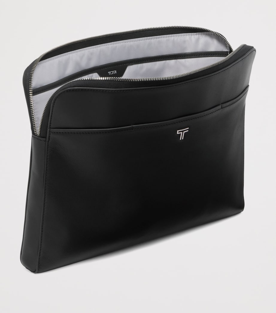 Tumi leather laptop sleeve for 14-inch screens (British brand)