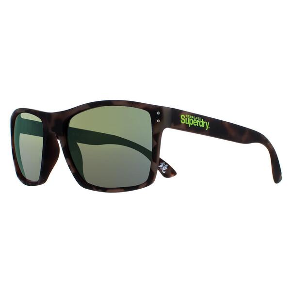 Superdry Kobe SDS sunglasses matte tortoise frame flash mirror lenses (British brand)