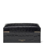 Aspinal of London leather croc-embossed 3-piece watch box - British product
