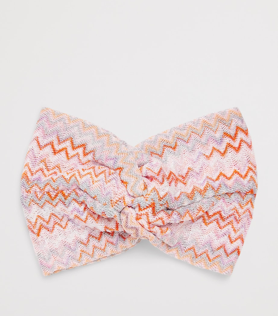 Missoni knot-front zigzag headband, imported from the UK