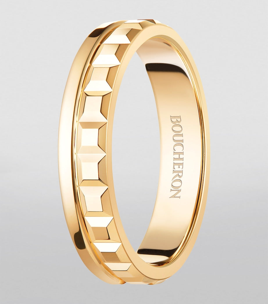 Boucheron Quatre wedding band in 18kt yellow gold, imported from the UK