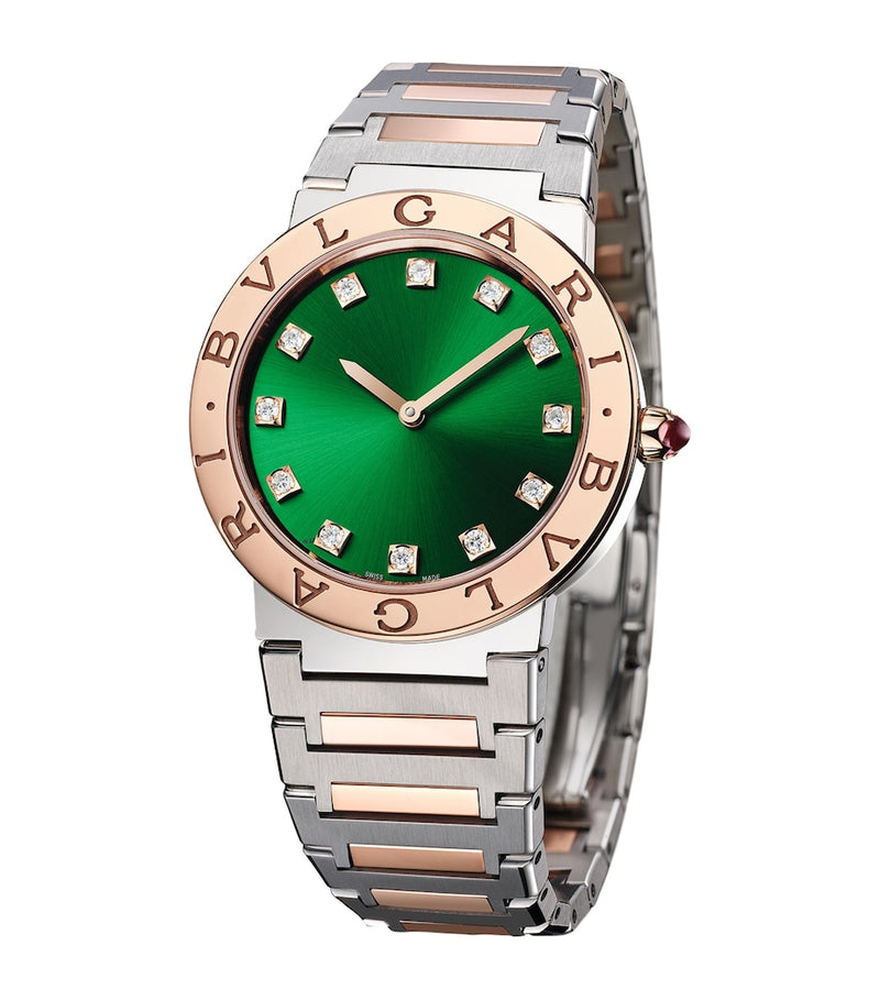 Bvlgari Lady Watch 33mm in rose gold and stainless steel, UK version