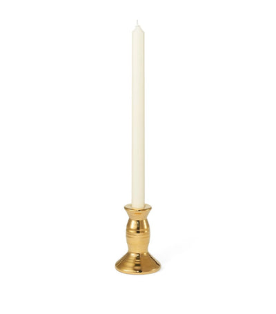 Harrods Small Gold-Plated Ceramic Candle Holder 10cm- Buy online at McGrocer