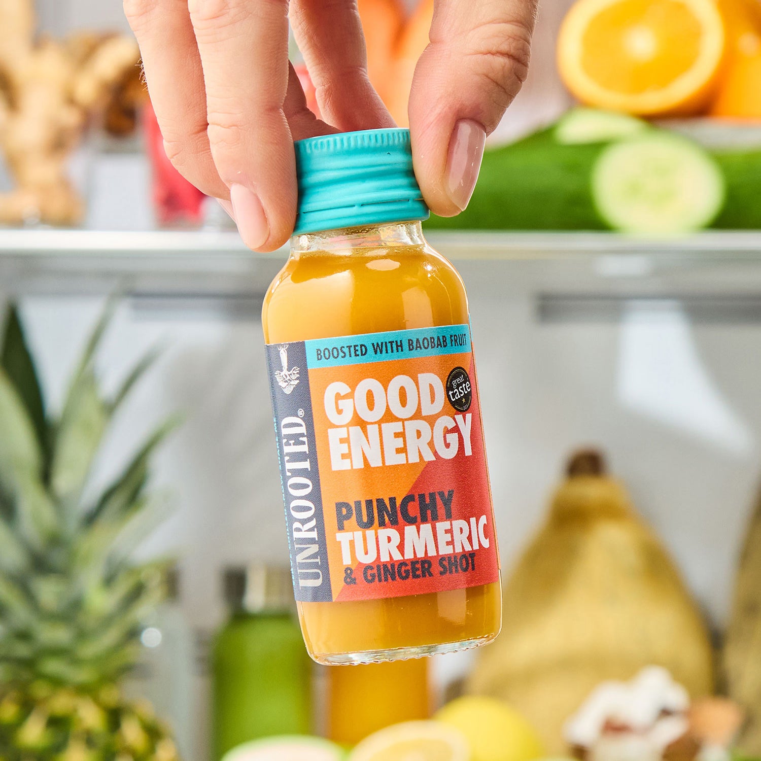 Unrooted turmeric ginger health shot 60ml, imported from the UK