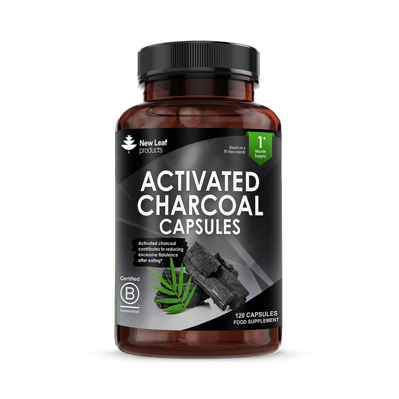 New Leaf Products Activated Charcoal Capsules 120 capsules, UK version
